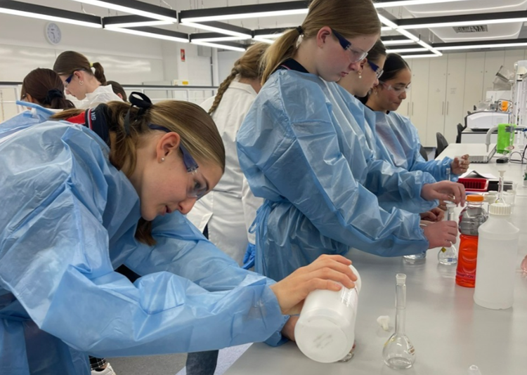 Students in Science lab